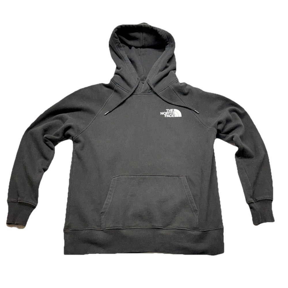 The North Face Hoodie Women's‎ Half Dome Pullover Black Spellout Sweater S Small